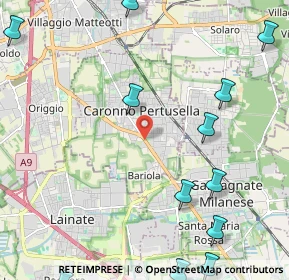 Mappa Viale V Giornate, 21042 Caronno Pertusella VA, Italia (3.30714)