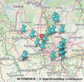 Mappa Viale Cinque Giornate, 21042 Caronno Pertusella VA, Italia (13.38684)