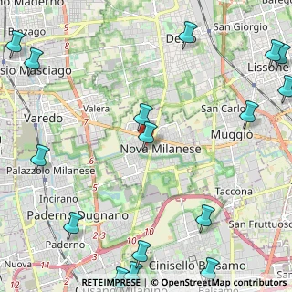 Mappa Via Luigi Cadorna, 20054 Nova Milanese MB, Italia (3.42938)