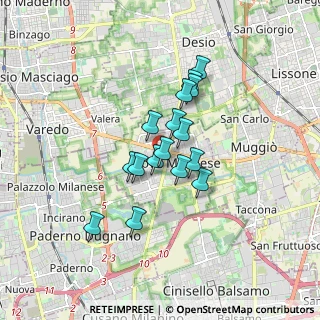 Mappa Via Luigi Cadorna, 20054 Nova Milanese MB, Italia (1.23688)