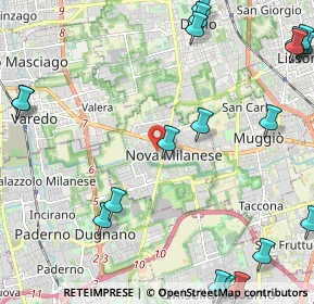 Mappa Via Luigi Cadorna, 20054 Nova Milanese MB, Italia (3.274)