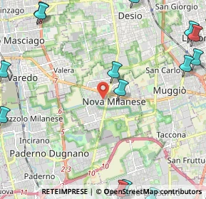 Mappa Via Luigi Cadorna, 20054 Nova Milanese MB, Italia (3.48813)