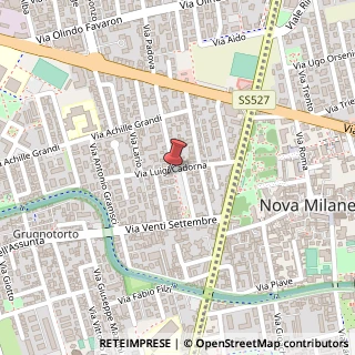 Mappa Vicolo L. Cadorna, 17, 20834 Nova Milanese, Monza e Brianza (Lombardia)