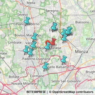 Mappa Via Luigi Cadorna, 20054 Nova Milanese MB, Italia (3.28333)