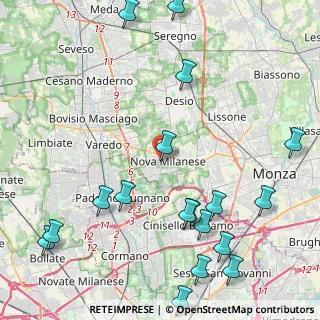 Mappa Via Luigi Cadorna, 20054 Nova Milanese MB, Italia (5.68111)
