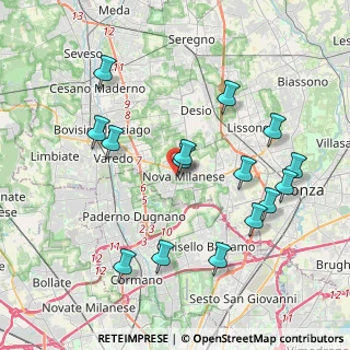 Mappa Via Luigi Cadorna, 20054 Nova Milanese MB, Italia (4.14333)
