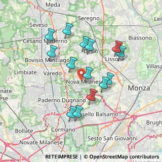 Mappa Via Luigi Cadorna, 20054 Nova Milanese MB, Italia (3.37857)