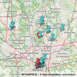 Mappa Via Luigi Cadorna, 20054 Nova Milanese MB, Italia (10.0825)