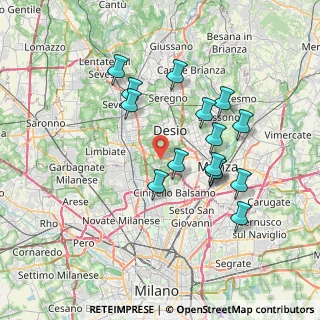 Mappa Via Luigi Cadorna, 20054 Nova Milanese MB, Italia (6.75867)