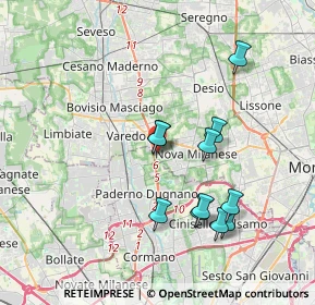 Mappa Via Privata Industrie, 20834 Nova milanese MB, Italia (3.49636)