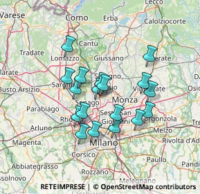 Mappa Via Privata Industrie, 20834 Nova milanese MB, Italia (11.04444)