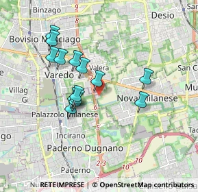 Mappa Via Privata Industrie, 20834 Nova milanese MB, Italia (1.54857)