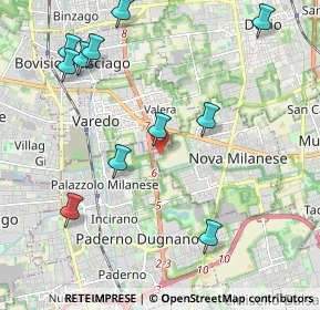 Mappa Via Privata Industrie, 20834 Nova milanese MB, Italia (2.40818)