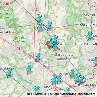 Mappa Via Arese, 21042 Caronno Pertusella VA, Italia (5.61389)