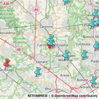 Mappa Via Arese, 21042 Caronno Pertusella VA, Italia (6.335)