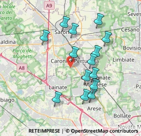 Mappa Via Arese, 21042 Caronno Pertusella VA, Italia (3.46429)