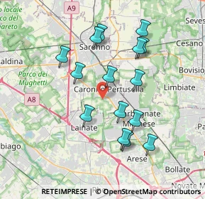 Mappa Via Arese, 21042 Caronno Pertusella VA, Italia (3.492)