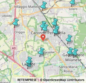Mappa Via Arese, 21042 Caronno Pertusella VA, Italia (2.14929)