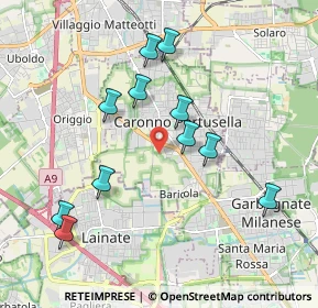 Mappa Via Arese, 21042 Caronno Pertusella VA, Italia (1.89636)