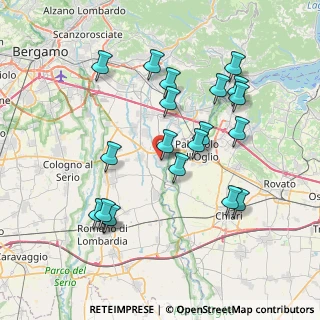 Mappa Via Aldo Moro, 24050 Palosco BG, Italia (7.6305)