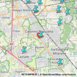 Mappa Via Lampedusa, 21042 Caronno Pertusella VA, Italia (3.12636)