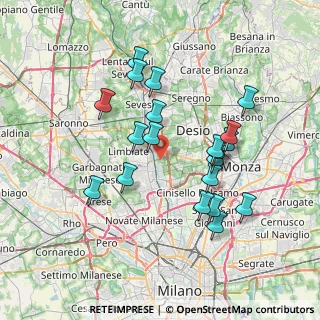 Mappa Cascina Messa, 20814 Varedo MB, Italia (6.9285)