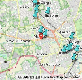 Mappa Via Fratelli Mameli, 20835 Muggiò MB, Italia (2.51929)