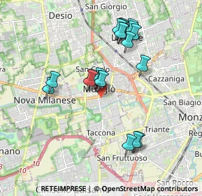 Mappa Via Fratelli Mameli, 20835 Muggiò MB, Italia (1.7595)