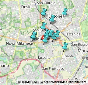 Mappa Via Fratelli Mameli, 20835 Muggiò MB, Italia (1.17286)