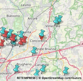 Mappa Via Giacomo Matteotti, 20863 Concorezzo MB, Italia (5.491)