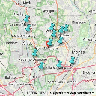 Mappa Via S. Michele al Carso, 20834 Nova Milanese MB, Italia (3.42083)