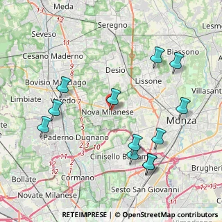 Mappa Via S. Michele al Carso, 20834 Nova Milanese MB, Italia (4.5275)