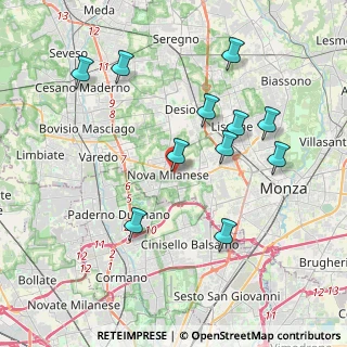 Mappa Via S. Michele al Carso, 20834 Nova Milanese MB, Italia (3.95636)