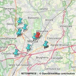 Mappa Via Roberto Ardigò, 20052 Monza MB, Italia (3.52727)