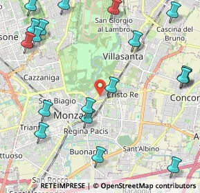 Mappa Via Roberto Ardigò, 20052 Monza MB, Italia (2.86895)