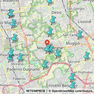 Mappa 20834 Nova Milanese MB, Italia (2.895)