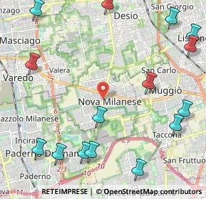 Mappa 20834 Nova Milanese MB, Italia (2.976)