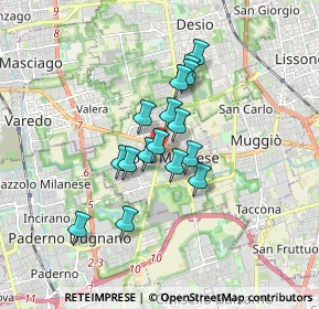 Mappa 20834 Nova Milanese MB, Italia (1.23438)