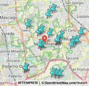 Mappa 20834 Nova Milanese MB, Italia (2.006)