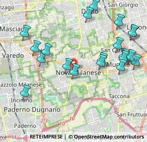Mappa 20834 Nova Milanese MB, Italia (2.357)