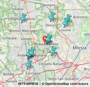 Mappa 20834 Nova Milanese MB, Italia (3.49455)