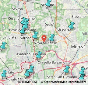Mappa 20834 Nova Milanese MB, Italia (6.253)