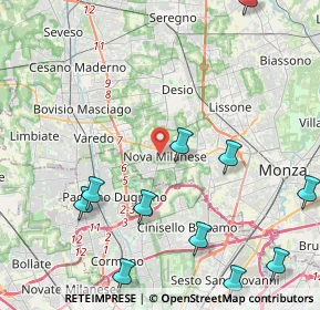 Mappa 20834 Nova Milanese MB, Italia (5.805)