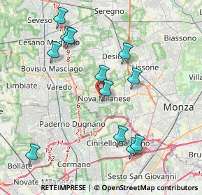 Mappa 20834 Nova Milanese MB, Italia (4.05167)
