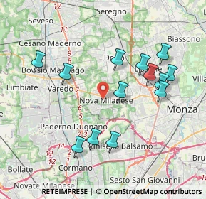Mappa 20834 Nova Milanese MB, Italia (3.83769)