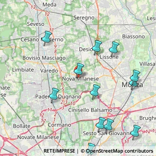 Mappa 20834 Nova Milanese MB, Italia (5.24417)