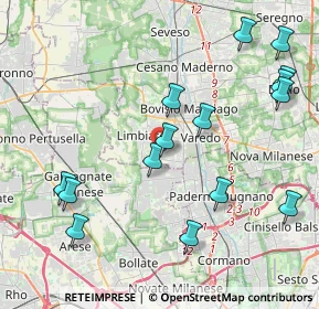 Mappa Via Leone Tolstoi, 20814 Limbiate MB, Italia (4.69533)