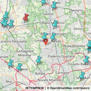 Mappa Via Leone Tolstoi, 20814 Limbiate MB, Italia (6.9215)