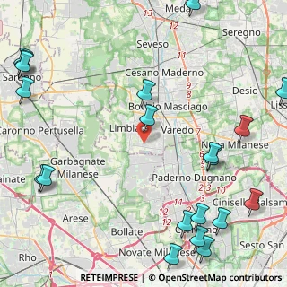 Mappa Via Leone Tolstoi, 20814 Limbiate MB, Italia (6.486)