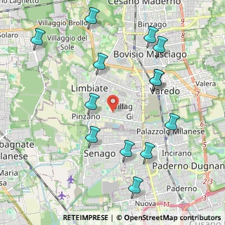 Mappa Via Leone Tolstoi, 20814 Limbiate MB, Italia (2.30385)